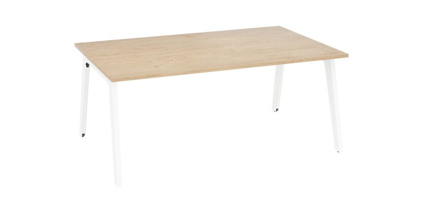 Bureau manager Exprim chêne clair piétement métal L 180 x P 100 cm