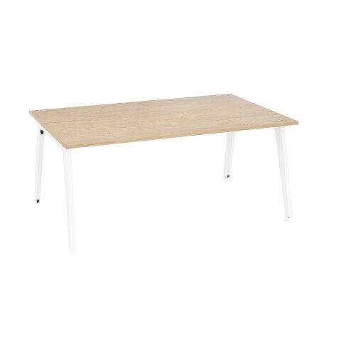 Mesa manager Eden Arco roble An 180 cm patas metal blancas
