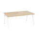 Bureau manager Eden Arche chêne clair L 180 cm piètement métal