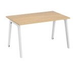 Rechte werkpost Eden Arch licht eiken L 120 cm met kabelgoot
