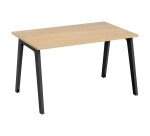 Bureau droit Exprim Arche chêne clair L 120 cm avec goulotte