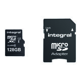 Carte mémoire micro SDHC avec adaptateur micro SD Integral UltimaPro 128 Go  - classe 10