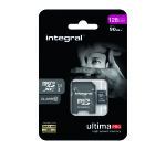 Carte mémoire UltimaPro micro SDHC 128 Go avec adaptateur SDHC - classe 10