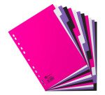 Separador A4 polipropileno multicolor Bruneau 12 pestañas reescribibles