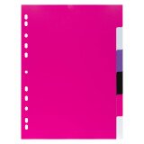 Dividers A4 polypropylene multicolored Bruneau 6 rewritable tabs - 1 set