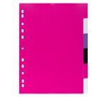 Intercalaire A4 polypropylène multicolore Bruneau 6 onglets réinscriptibles - 1 jeu