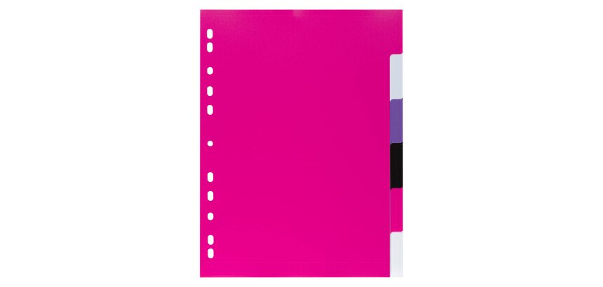 Intercalaire A4 polypropylène multicolore Bruneau 6 onglets réinscriptibles - 1 jeu