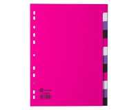 Separador A4 polipropileno multicolor Bruneau 12 pestañas reescribibles