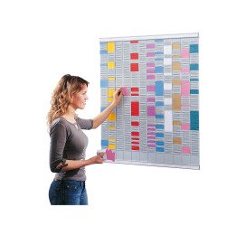 Planning with T index cards multifunctional 12 columns Nobo