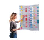 Planning à fiches T multi-usages 12 colonnes Nobo