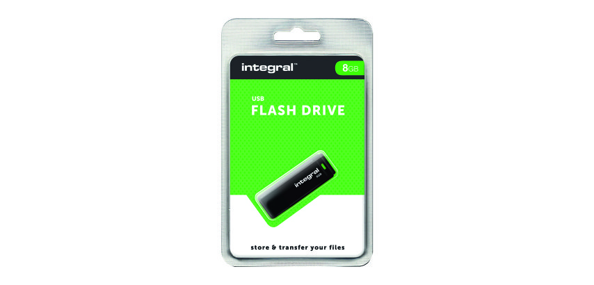 Integral USB-Flash-Laufwerk 8 GB USB 2.0 (USB-A) Schwarz