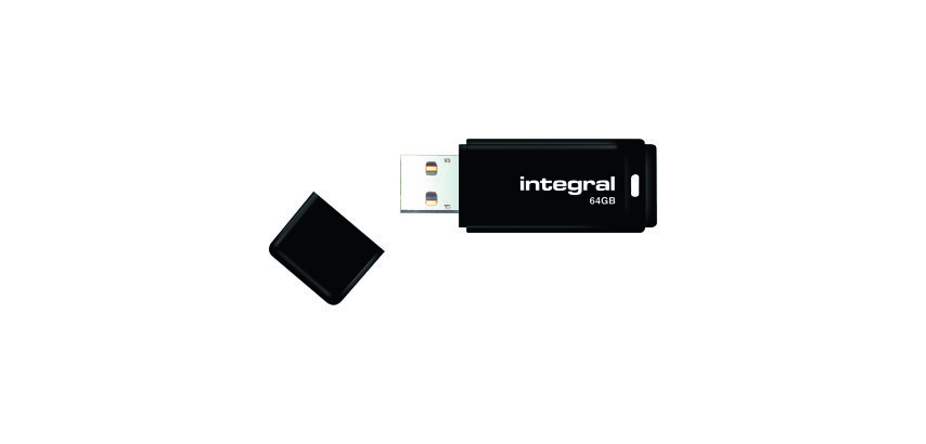 Integral USB-Flashlaufwerk 64 GB USB 2.0 (USB-A) Schwarz