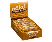 Reep gedroogd fruit en pindanoten glutenvrij Nakd - 35 g,  doos van 18 repen