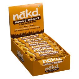 Bar dried fruit and peanuts gluten-free Nakd - box of 18 bars