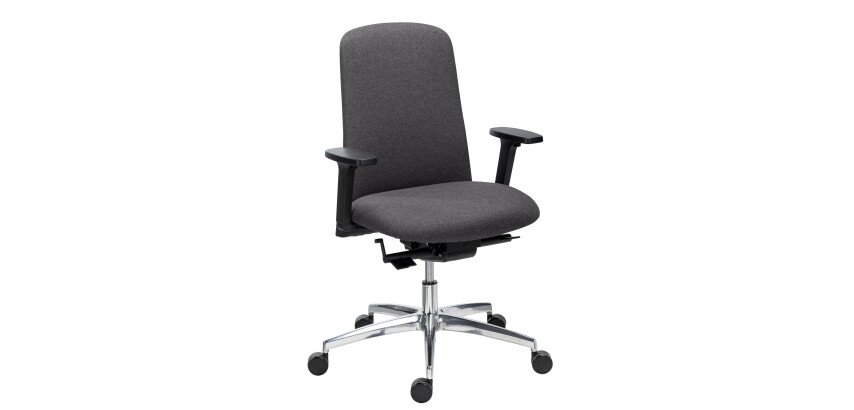 SAVINO office chair, low backrest, fire-resistant fabric