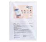 Chemise coin A4 polypropylène grainé 12/100e coloris assorti - paquet de 25