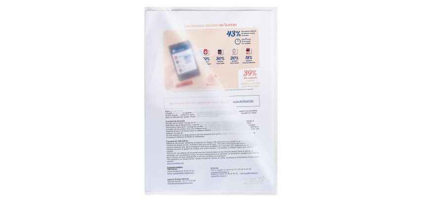 L-sleeve biodegradable A4 grained polypropylene 12/100e assortment - pack of 25