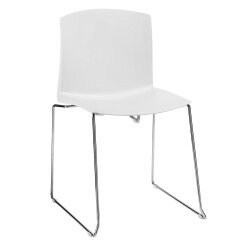Chaise PLEA - Piètement Traineau blanc