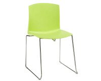 Chaise PLEA - Piètement Traineau vert
