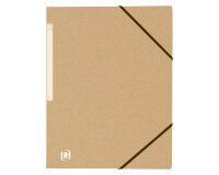 Carpeta reciclada A4 con gomas y 3 solapas kraft Touareg Oxford 24 x 32 cm lomo 2 cm