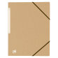 Folder with elastics and 3 flaps kraft Touareg Oxford 24 x 32 cm back 2 cm