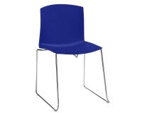 Chaise PLEA - Piètement Traineau bleu