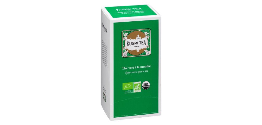 Kusmi Tea Té Verde Menta Orgánico - Caja de 25 bolsas