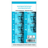 Blister mit 10 x 5 selbstklebenden Seiten mit Briefmarken Bpost Europäischer Tarif 1 Filip