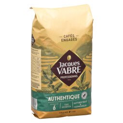 Café en grains Jacques Vabre Authentique 100 % Arabica - paquet de 1 kg