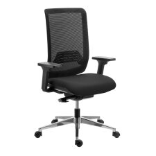 Office chair IMAX with mesh backrest - with or without armrests - Synchron mechanism - Aluminium legs