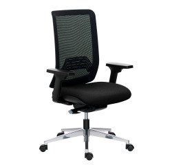 Silla de oficina negro Imax malla con reposabrazos 3D