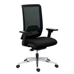 Office chair IMAX with mesh backrest - with or without armrests - Synchronous Mechanism - Aluminium Legs