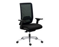 Office chair IMAX mesh back - with or without armrests - Synchronous mechanism + seat depth adjustment - Aluminum base