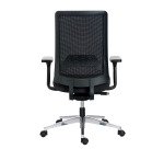 Chaise de bureau IMAX dossier maille - avec ou sans accoudoirs - Mécanisme Synchrone + réglage profondeur d'assise - Pieds aluminium