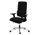 Chaise de bureau IMAX tissu - avec ou sans accoudoirs - Soutien lombaire - Mécanisme Synchrone +réglage profondeur d'assise - Pieds aluminium
