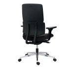 Chaise de bureau IMAX tissu - avec ou sans accoudoirs - Soutien lombaire - Mécanisme Synchrone +réglage profondeur d'assise - Pieds aluminium