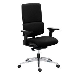 Silla de oficina Imax negro tejido con reposabrazos 3D