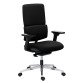 Office chair IMAX fabric - with or without armrests - Lumbar support - Synchronous mechanism + seat depth adjustment - Aluminum legs