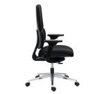 Chaise de bureau IMAX tissu - avec ou sans accoudoirs - Soutien lombaire - Mécanisme Synchrone +réglage profondeur d'assise - Pieds aluminium