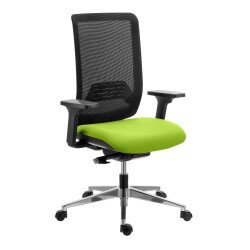 Chaise de bureau vert IMAX - dossier maille avec accoudoirs