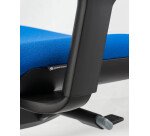 Chaise de bureau Wi-Max tissu - mécanisme synchrone - pieds alu - avec accoudoirs