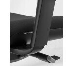 Chaise de bureau Wi-Max tissu - mécanisme synchrone - pieds alu - avec accoudoirs