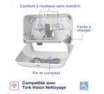 Tork Distributeur pour papier toilette rouleau mid-size sans mandrin blanc T7