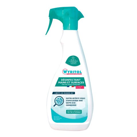 Désinfectant mains et surfaces Wyritol Professional Desinfection- Spray de 750 ml