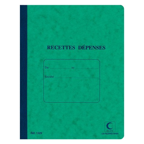 Carnet piqué Recettes - Dépenses, 220 x 170 mm - 80 pages