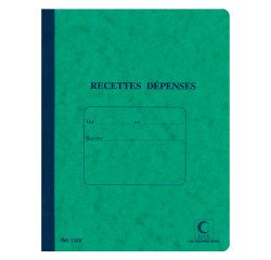 Carnet piqué Recettes - Dépenses, 220 x 170 mm - 80 pages
