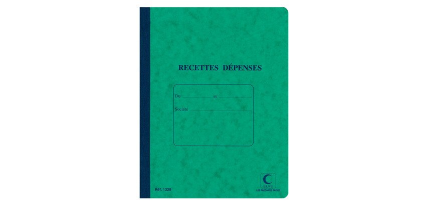 Carnet piqué Recettes - Dépenses, 220 x 170 mm - 80 pages