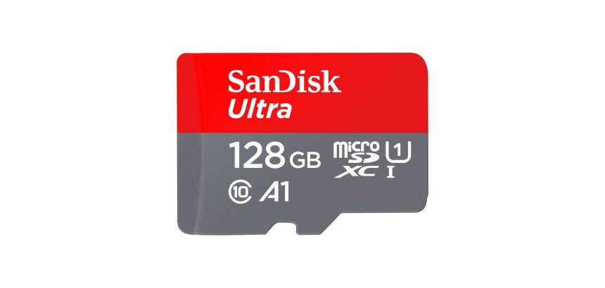Carte mémoire micro SDHC 128 Go Sandisk avec adaptateur SDHC - classe 10