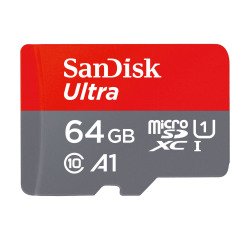 Tarjeta de memoria SanDisk Micro SDHC con adaptador SDXC de 64 GB, clase 10