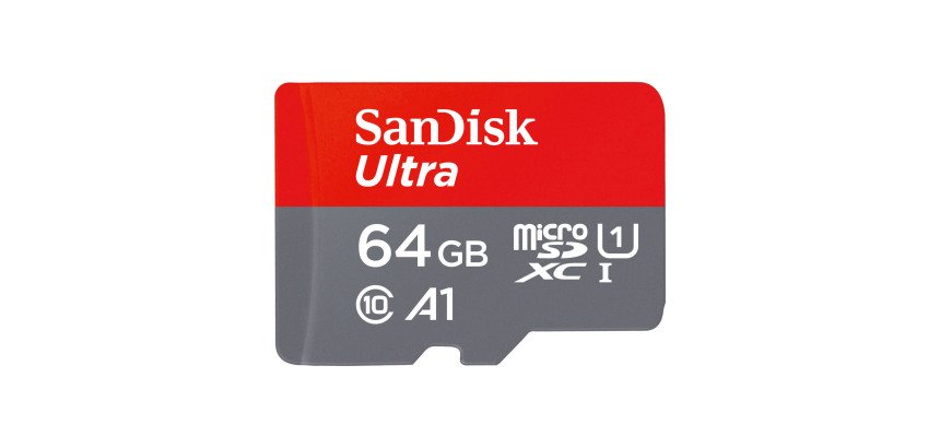 Carte mémoire micro SDHC 64 Go SANDISK avec adaptateur SDXC - classe 10